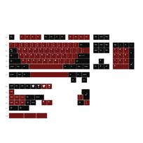 Retro Burgundy Red PBT Keycaps - Wear-Resistant, Five-Sided Dye-Sublimation, Original Height, Cross Stem