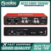 UC22 USB Audio Sound Card: Driver-Free 24-bit/192KHz Recording Interface for K-Song & Musical Instruments 24-bit/192KHz Interface