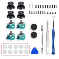 51 In 1 Suitable for PS5 Rocker Joystick Repair Replacement Screw Mushroom Head Rubber Cap Tool Set black