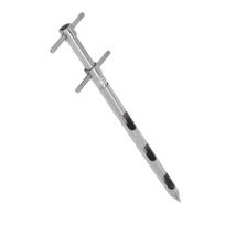 Soil Probe 0.54m 304 Stainless Steel Rotation Handle Pointed Design Soil Sampler Probe with Precise Scale gray
