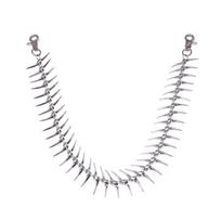 Edgy Gothic Bone Spine Spikes Pants Chain Edgy Accessory For Men And Women Jeans Chain 1 white
