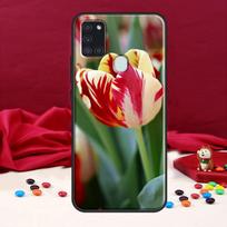 Spring Tulips Flower Case For Samsung Galaxy A34 A54 A14 A12 A22 A32 A52 A51 A71 A50 A53 A73 A13 Back Cover Samsung A32 4G blue
