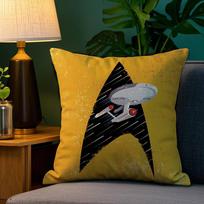 S-Star T-Trek Ship Movie Pillow Case Plush Fabric Soft Double Sided Print Sofa Cushion Cover Throw Pillow Covers 12x12Inch