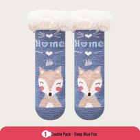 Vaikiškos neslystančios šiltos grindų kojinės rudeniui ir žiemai S 0-6 Months (9-11cm) white