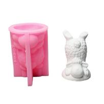 Lovely Animal Molds Inverted Goat Silicones Mould Ornament Molds Casting Mould Craft Supplies for Home Decorations 1 pink