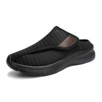 Casual Fashion Spring Autumn Magic Tape Lightweight Sports Shoes Men Women Slip-On Round Toe Daily Wear Shoes 46 mėlyna