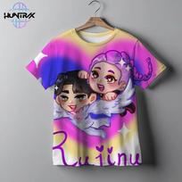 Kpop Demonų Medžiotojai 3D Spausdinimo Sportinis Greitai Džiūstantis Kvėpuojantis Berniuko Mergaitės Marškinėliai Lauko Harajuku Hip-hop Anime Vaikams Trumpomis Rankovėmis Viršus 150 red
