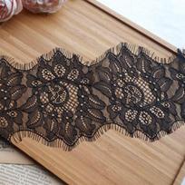 300cm Eyelash Lace Fabric Bearded Edge Handmade Wedding Embroidery DIY Material Lace Trim Lace Ribbons Trim Clothing Decoration juoda