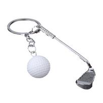 Keychain Pendant Zinc Alloy Texture Golf Charm Lightweight Portable Key Chain Backpack Bag balta