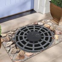 3D Open Sewer Manhole Prank Doormat Realistic Print NonSlip Entry Mat for Front Door Funny Halloween Gag Gift Decor Door Mat 40x60cm gray