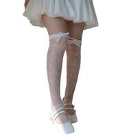Ruffle Lace Thigh High Stockings Sheer Silk Stockings Sheer Over the Knee Socks Cosplay Stockings Hosiery for Womens balta
