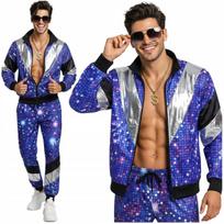 80-ųjų sportinis kostiumas retro persirengimo kostiumas sportiniai kostiumai disco kostiumas vintage bliuzonas m brown