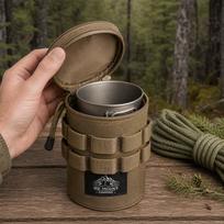 Portable Camping Mug Storage Bag Multifunctional Propane Tank Bag Outdoor Cup Storage Bag  Picnic Black-S brown