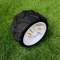 PU Wagon Wheel Inflatable Puncture Resistant Deep Groove folding for Outdoor, Beach Black Blue black