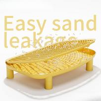 Cat Litter Ramp Kitten Litter Box Footboard with Filter Function Pet Cleaning Supplies Cat Step Catcher Professional for Home pilka spalva