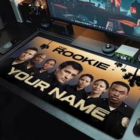 Custom Name THE ROOKIE Mouse Pad Large Gaming Table Cushion Non-slip Laptop Tablet Big Mousepad XXL Mat Mini PC Playmat With Lock edge_XIA 30cmx60cm(11.8x23.6inch) brown