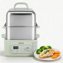 VEVOR Elektrinis maisto garintuvas 13L 2 pakopų nerūdijančio plieno 3-6 porcijoms 35.8 x 29.5 x 36.9 cm