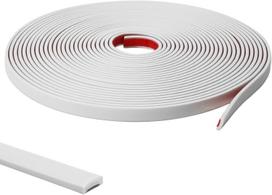 PVC lipni apdailos juosta 5m x 1cm blizgi sienų plytelių spintelės krašto sandarinimo dekoras balta balta