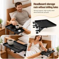 No-Drill Wall Mounted Bedside Shelf for Bedroom Nightstand and Living Room One Size gray