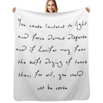 After Rain - Dermot Kennedy Handwritten Lyrics Throw Blanket Flannel Fleece Soft Warm Throw Blanket 75cm*90cm white