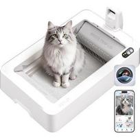 Petkit – Self-cleaning Cat Litter Box – Open Design – Double Deodorization – AI Camera for Health Monitoring – Disposable Litter Tray