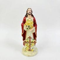 Apšviesta Mergelės Marijos Statulėlė Dervos Sodo Statulėlė Šviesa Namų Dekoras Dervos Jėzaus Statulėlė Lauko Sodui Woman light