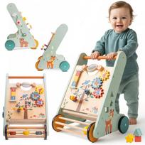 Medinis edukacinis vaikštynė-stūmdukas Sun Baby XXL su rūšiuokliu