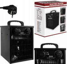 PAKO elektrinis šildytuvas ventiliatorius su termostatu, galingas 3kW 3000W