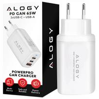 Greitas tinklo įkroviklis USB 2x USB-C „Alogy“ 65W QC PD