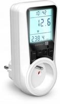 Skaitmeninis elektros energijos sąnaudų matuoklis Connect IT PowerMeter Pro su LED ekranu, 129 × 62 × 79 mm