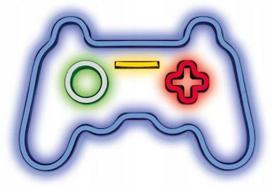 Dekoratyvinis LED neonas „Gamepad“ su USB maitinimu ir šviesos reguliatoriumi