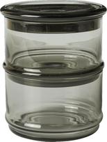 Ferm Living Laikymo indai su dangteliu Boya 10,5 cm, dūminiai, 2 vnt.