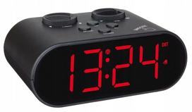Skaitmeninis radijo bangomis valdomas budintuvas TFA 60.2551.01 su LED ekranu, USB jungtimi, 136 × 85 × 55 mm
