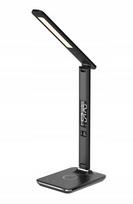 Stalinė LED lempa Immax Kingfisher Qi, juoda, su Qi belaidžiu įkrovimu ir USB įkrovimu