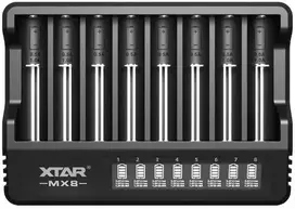 Xtar kroviklis do akumulatorów li-ion 3,6v / 3,7v / 1,5v oraz 1,2v ni-mh - 8 kanałów mx8