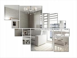 Akrilinis Veidrodis Kvadratai 880x630 mm | Sidabrinė Sieninė Dekoracija | 12 Elementų
