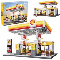 CaDA Shell degalinės konstruktorius, 1309 detalės, LED apšvietimas