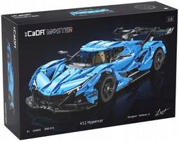 CaDA V12 Hypercar sportinio automobilio konstruktorius, 3865 detalės, 60 cm