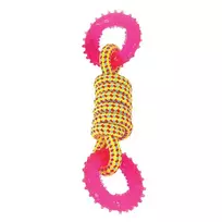 Happet žaislas šuniui, virvė su žiedais, 23cm
