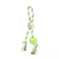 Happet žaislas šuniui, virvė su teniso kamuoliuku, 40cm