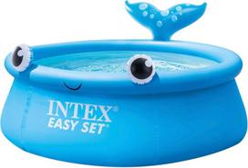 Intex 26102np Easy Set apvalus banginio formos baseinas, skirtas montuoti virš žemės, 880 l, Pvc, mėlynas, 183 x 51 cm
