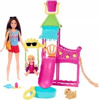 Barbie Skipper lėlė su vandens parko žaidimų rinkiniu ir aksesuarais