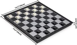 2 in 1 kelioninis magnetinis šachmatų ir šaškių žaidimų rinkinys