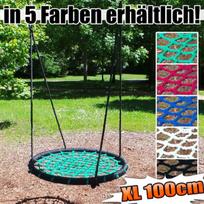 Gandro lizdo sūpynės xl 100cm raudonos - juodos virvės 18mm