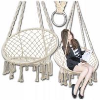 Sūpynės-lizdas gandralizdis, sodo supamas krėslas BOHO, skirtas sodo namui, 120 cm