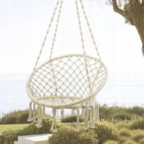 Sūpynės-lizdas gandralizdis, sodo supamas krėslas BOHO, skirtas sodo namui, 120 cm
