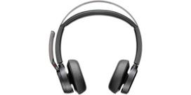 HP Poly Voyager Focus 2-M USB-C-C ausinės su USB-C/A adapteriu ir įkrovimo stovu