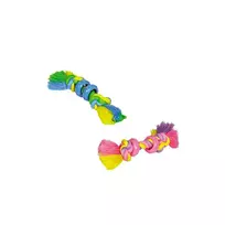 Nobby žaislas šuniukams, virvė, rožiniai ir mėlyni, 16 cm