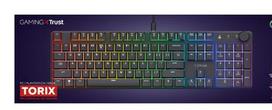 Trust GXT 866 TORIX Premium pilno dydžio mechaninė žaidimų klaviatūra su RGB apšvietimu