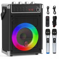 Jyx Karaoke rinkinys Bluetooth garsiakalbis Led belaidžiai mikrofonai Pa sistema